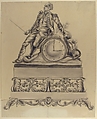 Design for a Clock, Anonymous, French, 18th century, Pen and black and gray ink, brush and gray wash