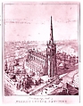 Bird's Eye View of Trinity Church, New York, John Forsyth  American, Lithograph