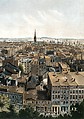New York from the Steeple of St. Paul's Church, Looking East, South, and West, Henry A. Papprill (British, 1817–1896), Color aquatint and etching; second state of three