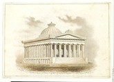 U. S. Custom House, New York (perspective), Ithiel Town (American, Thompson, Connecticut  1784–1844 New Haven, Connecticut), Watercolor and graphite