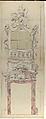 Ecclesiatstical design for a window topped with angels, N. J. B. de Poilly (French, Paris 1712–1758 Paris), Pen and black ink, wash