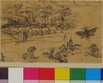 Two Landscapes, Rodolphe Bresdin (French, Montrelais 1822–1885 Sèvres), Pen and black ink