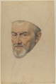 Portrait of cardinal d'Ossat, Daniel Dumonstier (French, Paris 1574–1646 Paris), Charcoal, stumped, black and red chalk