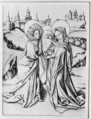 The Visitation, Master ES (German, active ca. 1450–67), Engraving