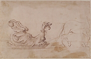 Design for A Sleigh in the Form of a Griffin, Drawn by a Horse, Stefano della Bella (Italian, Florence 1610–1664 Florence), Pen and brown ink, brush and gray-brown wash