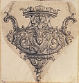 Design for Suspended Censer, Attributed to Giovanni Battista Foggini (Italian, Florence 1652–1725 Florence), Pen and brown ink, brush and gray wash over traces of black chalk