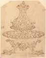 Design for a Vessel, Giovanni Battista Foggini (Italian, Florence 1652–1725 Florence), Pen and brown ink, over black chalk