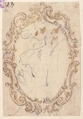 Design for a Cartouche, Attributed to Giovanni Battista Foggini (Italian, Florence 1652–1725 Florence), Pen and light brown ink, over black chalk