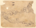 Design for a Rocaille Cartouche, Attributed to Giovanni Battista Foggini (Italian, Florence 1652–1725 Florence), Black chalk