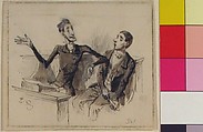 Illustration in Jérôme Paturot, by Louis Reybaud, Paris, 1846, J. J. Grandville (French, Nancy 1803–1847 Vanves), Pen and brown ink, brush and gray and brown wash over graphite.