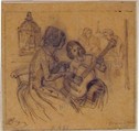 Illustration in Jérôme Paturot, by Louis Reybaud, Paris, 1846, J. J. Grandville (French, Nancy 1803–1847 Vanves), Pen and brown ink over graphite