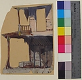 Design for a Stage Set at the Opéra, Paris, Eugène Cicéri (French, Paris 1813–1890 Fontainebleau), Graphite, brush and brown and gray wash, and gouache