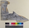 Design for a Stage Set at the Opéra, Paris: A Tent, Eugène Cicéri (French, Paris 1813–1890 Fontainebleau), Graphite, heightened with white