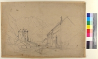 Design for a Stage Set at the Opéra, Paris, Eugène Cicéri (French, Paris 1813–1890 Fontainebleau), Graphite