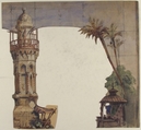 Design for a Stage Set at the Opéra, Paris, Eugène Cicéri (French, Paris 1813–1890 Fontainebleau), Watercolor and graphite