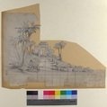 Design for a Stage Set at the Opéra, Paris, Eugène Cicéri (French, Paris 1813–1890 Fontainebleau), Graphite, heightened with white