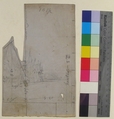 Design for a Stage Set at the Opéra, Paris, Eugène Cicéri (French, Paris 1813–1890 Fontainebleau), Graphite on blue paper