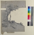 Design for a Stage Set at the Opéra, Paris, Eugène Cicéri (French, Paris 1813–1890 Fontainebleau), Graphite