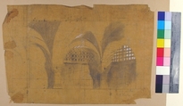 Design for a Stage Set at the Opéra, Paris, Eugène Cicéri (French, Paris 1813–1890 Fontainebleau), Graphite