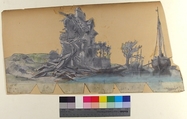 Design for a Stage Set at the Opéra, Paris, Eugène Cicéri (French, Paris 1813–1890 Fontainebleau), Graphite and watercolor