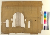 Design for a Stage Set at the Opéra, Paris, Eugène Cicéri (French, Paris 1813–1890 Fontainebleau), Graphite