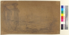 Design for a Stage Set at the Opéra, Paris, Eugène Cicéri (French, Paris 1813–1890 Fontainebleau), Graphite