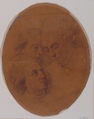 George Montagu, 4th Duke of Manchester, William, 2nd Viscount Courtenay, de jure 8th Earl of Devon, and George William Coventry, 6th Earl of Coventry, Francesco Bartolozzi (Italian, Florence 1728–1815 Lisbon), Black and red chalk, varnished, on thin laid paper. Oval.