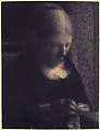 Embroidery; The Artist's Mother, Georges Seurat (French, Paris 1859–1891 Paris), Conté crayon on Michallet paper