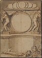 Drawing for a Book Illustration--Cleopatra, Anonymous, French, 18th century, Pen and black ink, brush and gray wash, over red chalk