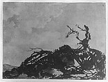 The Fallen Tree, Alexander Cozens  British, Aquatint with additions in brush and gray wash and graphite