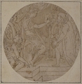 Drawing of a Roman Emperor Receiving a Petition, After Federico Zuccaro (Zuccari) (Italian, Sant&#39;Angelo in Vado 1540/42–1609 Ancona), Pen and brown ink