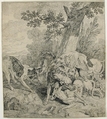 Wolf Hunt, Jean-Baptiste Oudry  French, Etching