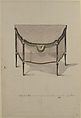 Design for a Console Table, Anonymous, French, 18th century  French, Pen and black ink, brush and brown, gray and yellow wash
