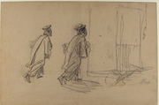 Lawyer on His Way to Court (Se Rendant à l'Audience), Thomas Couture (French, Senlis 1815–1879 Villiers-le-Bel), Black chalk