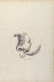 Putto's Head Looking to the Right with a Shell Beneath the Chin within a Circle, Gaetano Piccini (Italian, active Rome, 1710–30), Pen and brown ink