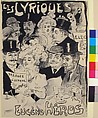 Cover design for Les Lyriques by Eugène Héros, with a preface by Octave Pradels, Jules-Alexandre Grün (French, Paris, 1868–1934), Brush, pen and ink, touched with lead white on wove paper