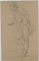 Figure of a Man Standing, Anonymous, French, 19th century, Graphite