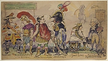 The Bus from Hell to Earth, Peace Day, 1919, Georges Tiret-Bognet (French, born Saint-Servan, 1855), Pen and black ink, brush and watercolor and wash, over graphite