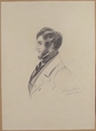 Portrait of Charles Kinnaird Sheridan, Count Alfred Guillaume Gabriel D&#39;Orsay (French, 1801–1852), Graphite