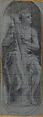 The Young David Playing the Harp, Michelangelo Anselmi (Italian, Siena or Lucca (?) 1492–1556 Parma), Black chalk, brush and gray wash, on blue paper; squared in pen and brown ink