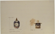 Design for Two Vases, Anonymous, French, 18th century, Pen and brown ink, and watercolor