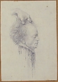 Severed head, said to be that of Maximilien-François-Marie-Isidore de Robespierre (1758-1794), guillotined July 28, 1794 (10 Thermidor, An II), Baron Dominique Vivant Denon (French, Givry 1747–1825 Paris), Graphite