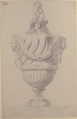 Design for an Urn, Anonymous, French, 18th century, Pen and brown ink, graphite