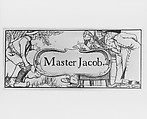 Master Jacob, for "The Wonder Clock", Howard Pyle American, Pen and black ink