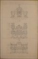 Drawing of Interior, Façade, and Rear of Church, Jacques Germain Soufflot (French, Irancy 1713–1780 Paris), Pen and ink