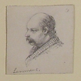 Portrait of Lemmens, Anonymous, French, 19th century, Graphite