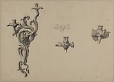 Design for a Sconce, Anonymous, French, 18th century, Pen and black ink, brush and gray wash