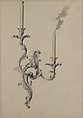 Design for a Sconce, Anonymous, French, 18th century, Pen and black ink, brush and gray wash.