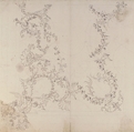 Design for a Ceiling Decoration with Putti and Garland Motifs, Attributed to Donato Giuseppe Frisoni (Italian, Laino, near Como 1683–1735 Ludwigsburg), Pen and brown ink, over graphite or leadpoint with ruled and compass construction