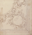 Design for a Ceiling Decoration, Donato Giuseppe Frisoni (Italian, Laino, near Como 1683–1735 Ludwigsburg), Pen and brown ink, brush and gray-brown wash, over graphite or leadpoint with ruled and compass construction